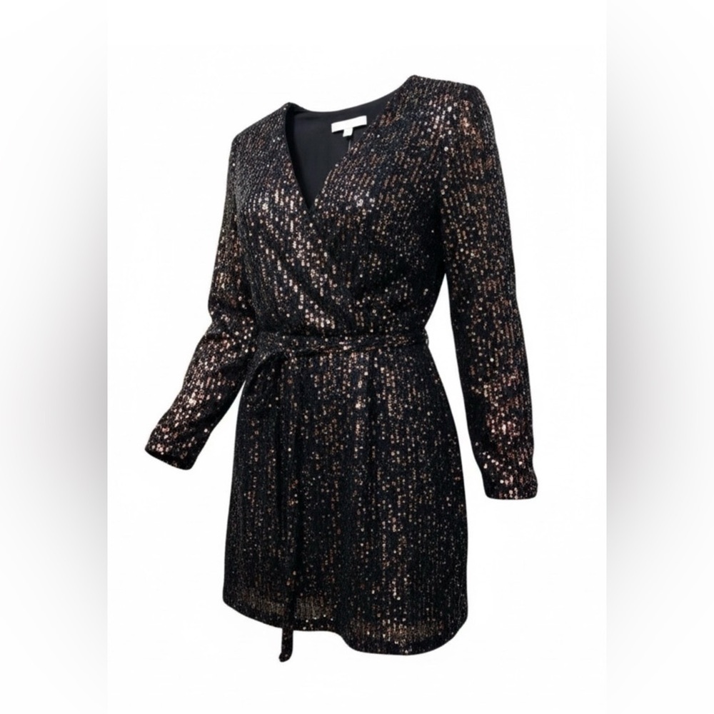 LOFT Multicolor Sequin V-Neck Dress –  Small